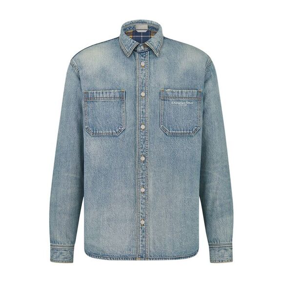 Christian Dior Men Giacca-Camicia Con Motivo A Quadri All’Interno